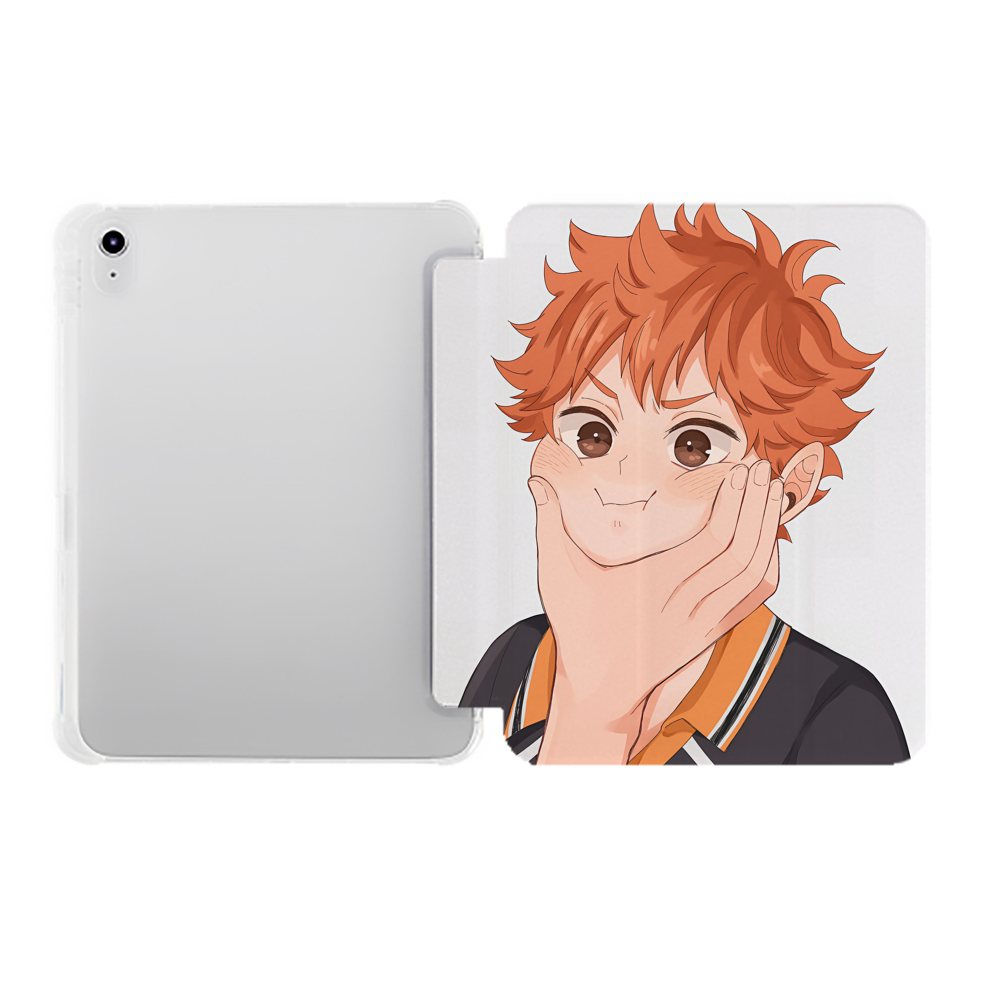 （画像用） ハイキュー!! Haikyu!! IPad ケース ペン収納付き 三つ折りスタンド PUレザー×シリコン 対応機種9.5/10.5/10.9インチ